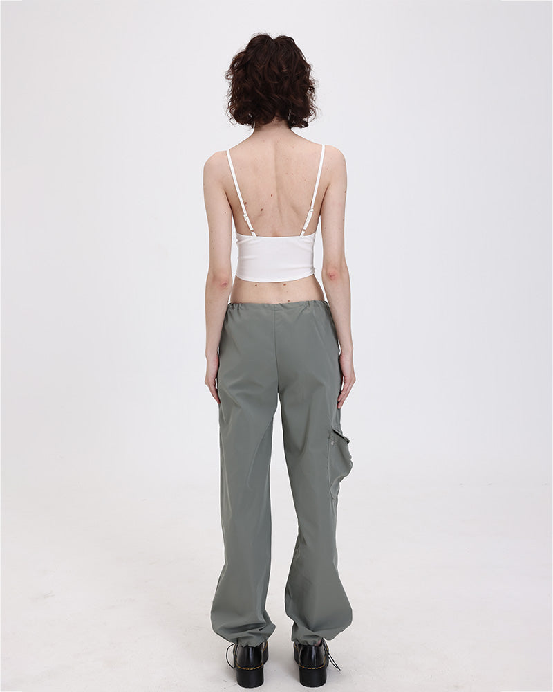 Halter Polyester Top with Corset Details