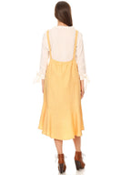 Polyester Ruffled Button-Detail Dress