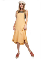 Polyester Ruffled Button-Detail Dress
