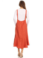 Polyester Ruffled Button-Detail Dress