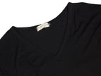 Short-Sleeve Cotton Maxi Dress with V-Neckline
