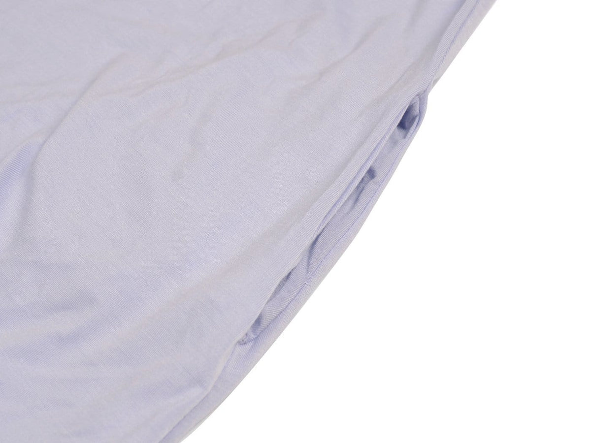 Short-Sleeve Cotton Maxi Dress with V-Neckline