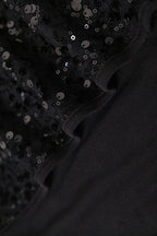 Sequined Maxi Dress with Strapless Neckline