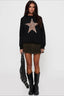 Printed Polyester Fitted Sweater