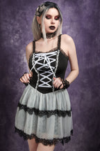 Lace White Dress with Gothic Styling