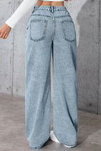 High-Rise Straight-Leg Jeans with Relaxed Fit