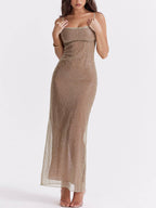 Maxi Dress with Beaded Details