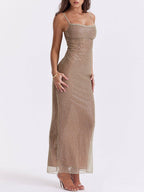 Maxi Dress with Beaded Details