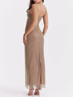 Maxi Dress with Beaded Details