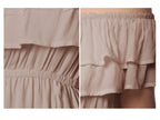 Off-Shoulder Cotton Dress with Ruffle Details