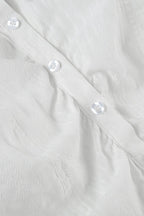 Textured Slim-Fit Blouse with Short Sleeves