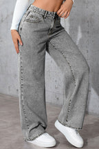 High-Rise Straight-Leg Jeans with Relaxed Fit