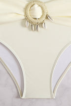 Polyester Nylon Fringe-Detail Bikini Set