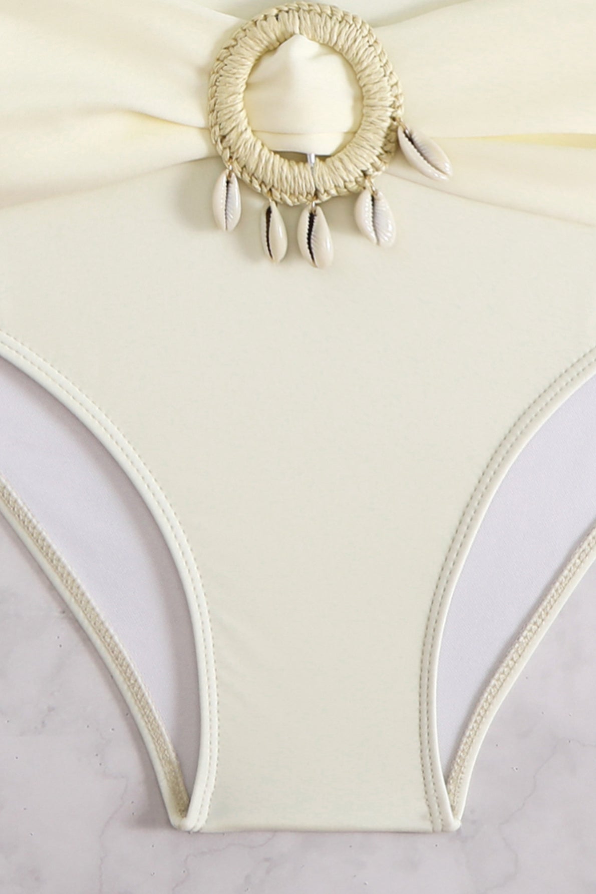 Polyester Nylon Fringe-Detail Bikini Set