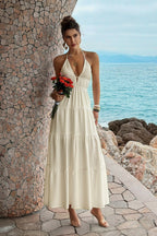 Halter Dress with Plunging Neckline