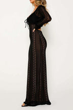 Lace Two-Piece Set with V-Neckline