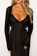 Lace Two-Piece Set with V-Neckline