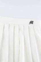 Pleated High-Rise Skirt with Pockets