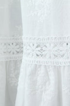 Lace Boho Two-Piece Skirt Set with Strapless Neckline