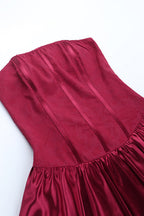 Satin Dress with Panel Details