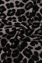 Leopard-Print Vintage-Inspired Cropped Top with Sheer Detailing