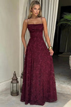 Lace-Up Maxi Dress with Open Back