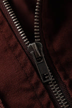 Washed Hooded Zip Jacket with Raw Seams