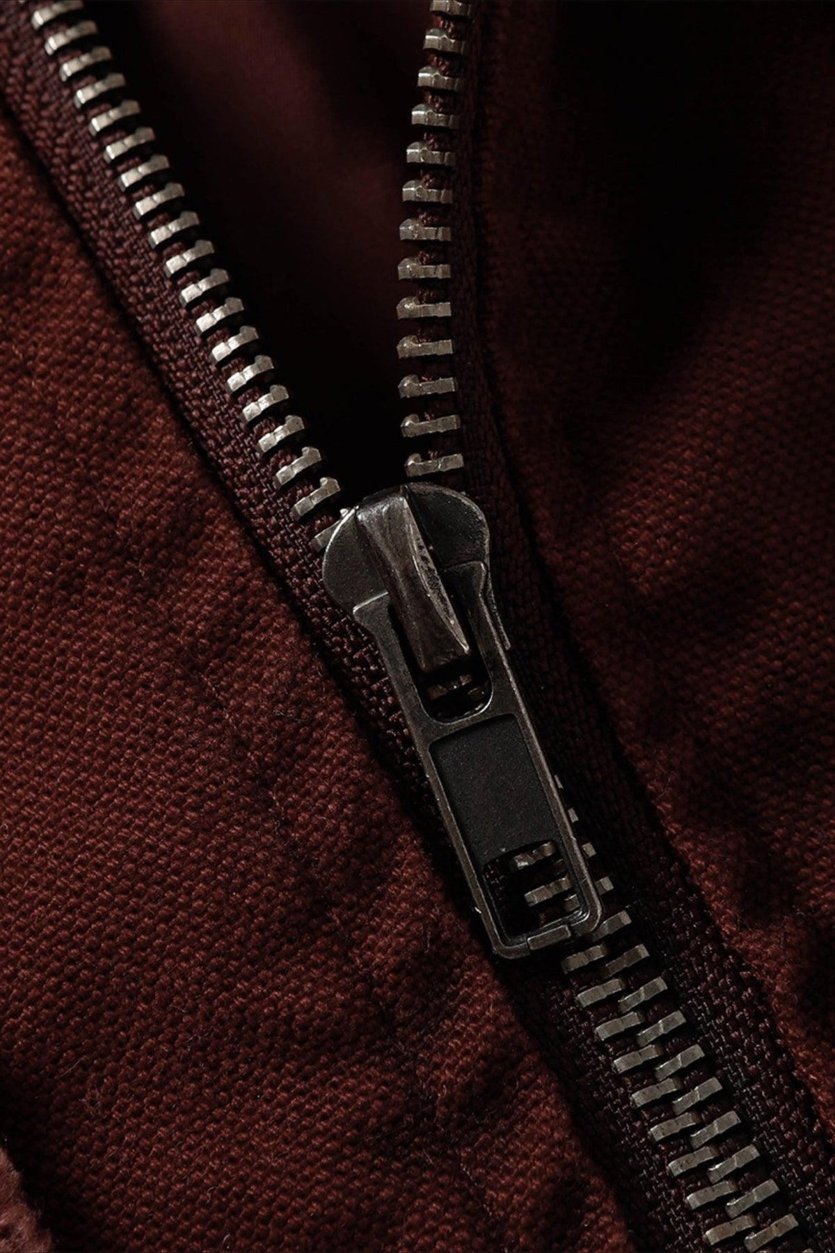 Washed Hooded Zip Jacket with Raw Seams