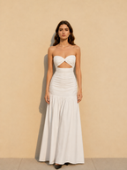 Cutout Strapless Beach Party Dress