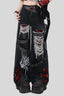 Gothic Barrel Jeans with Rips and Straps