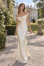 Spaghetti Strap Satin Fashion Maxi Dress