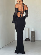 Cutout Slim-Fit Dress with Open Back