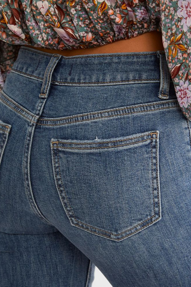 Distressed Slim-Fit Straight-Leg Jeans