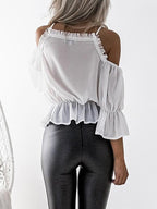 Chiffon Top with V-Neckline