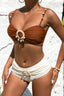 Polyester Nylon Fringe-Detail Bikini Set