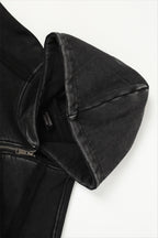 Cotton Pullover Hoodie with Exposed Seams