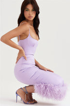 Open-Back Maxi Dress with Strap Details