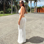 Open-Back Halter Cutout Maxi Dress