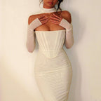 Mesh Bodycon Maxi Dress