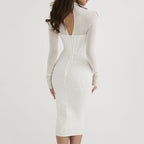 Mesh Bodycon Maxi Dress