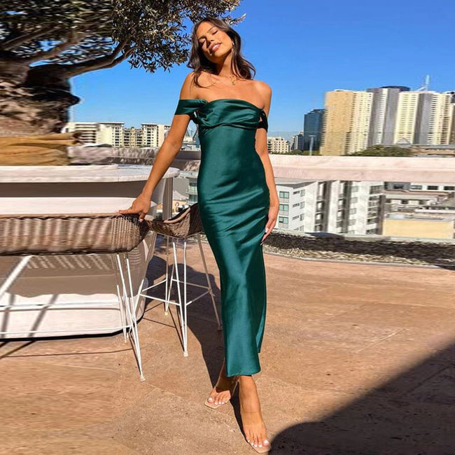Pleated Maxi Dress with Open Back Main image