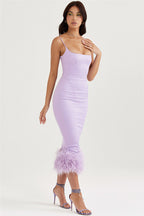 Open-Back Maxi Dress with Strap Details