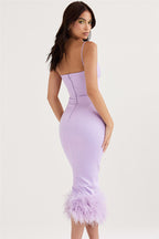 Open-Back Maxi Dress with Strap Details