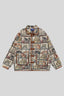 Cat-Motif Jacquard Jacket with Button Front