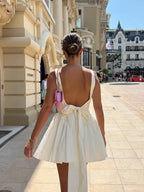 Short Dress with Open Back
