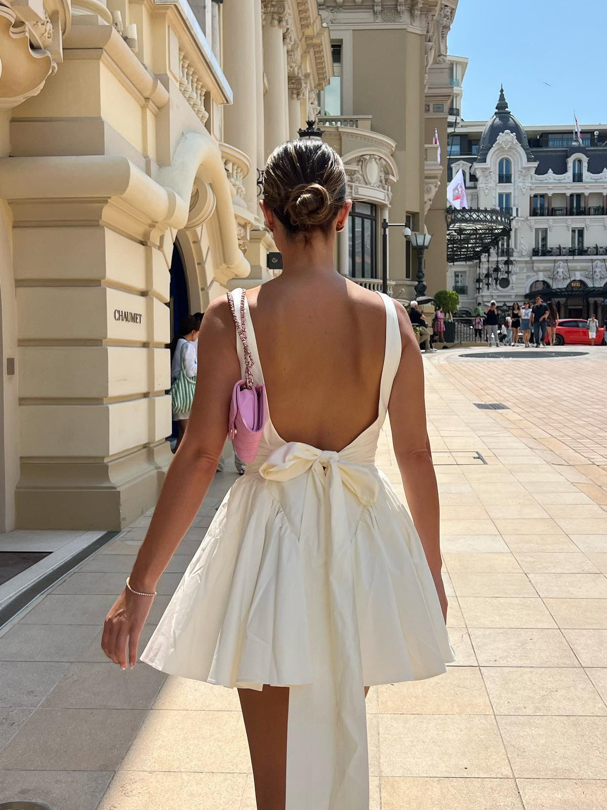 Short Dress with Open Back