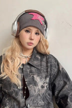 Denim Y2K Jacket with Vintage Styling