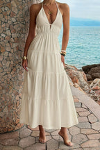 Halter Dress with Plunging Neckline