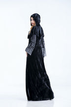Gothic Polyester High-Rise Maxi Dress