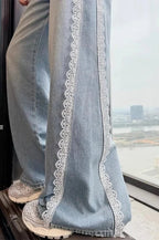 Lace Y2K Jeans with Baggy Fit